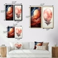 thumbnail image 4 of Designart "Stormy Planet Jupiter II" Jupiter Framed Wall Art Set Of 2 - Red Fantasy Gallery Wall Frame Set For Home Decor, 4 of 7