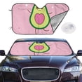 thumbnail image 2 of Uemuo Cute Avocado Pattern Accordion Car Windshield Sun Shade, Foldable Reflective Sun Visor for Car, Reflector Windshield Sunshade-Small, 2 of 7