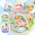 thumbnail image 4 of Baby Play Mat Gym with Piano & Toys-Tummy Time Activity Mat for Infants 0-12M (Green), 4 of 13