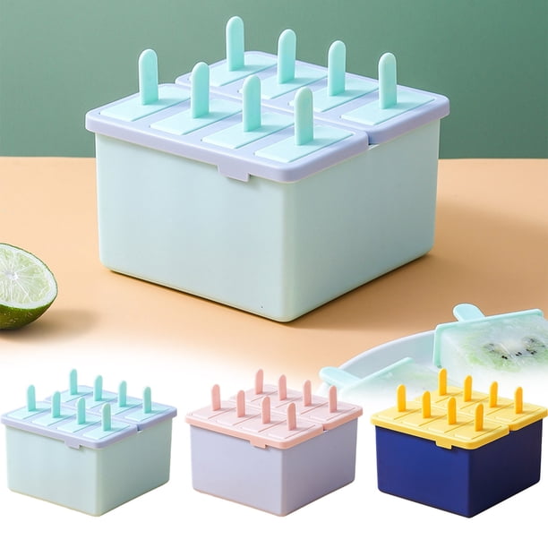 Moldes para Velas, Paquete de 8 Moldes Verticales para Helado, Aptos para Uso Alimentario, con Palitos Reutilizables, Diseño a Prueba de Fugas para Hacer Paletas Caseras. Moldes de Silicona para Resi