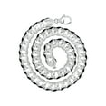 thumbnail image 3 of Mens White Gold Chain - Solid White Curb Chain - Silver / 10K / 14K, 3 of 7