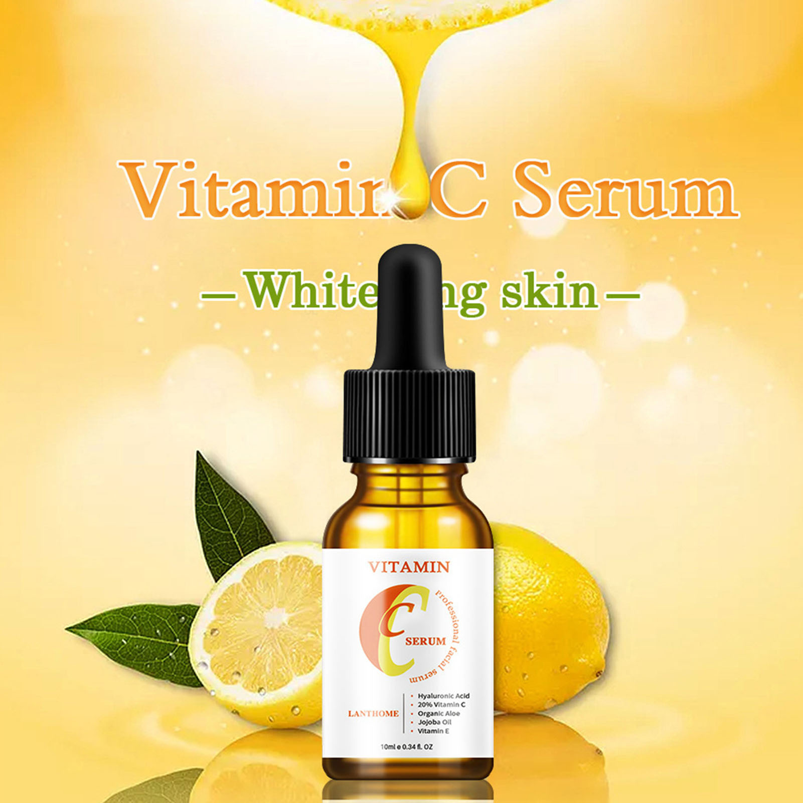 GoFJ 10ml Vitamin C Essence Oil Control Refine Pores Moisturizing Skin
