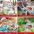 thumbnail image 5 of Elainilye Alloy Gardening Faucet with One Inlet Two Outlets, Outdoor Water Spigot for Hose Connections, Dual Port Garden Faucet for Yard Watering, Lawn Maintenance, and Outdoor Utility Tasks, 5 of 5