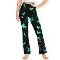 thumbnail image 2 of Odeerbi 2-13 Años Niñas Pantalones de Yoga de Pierna Ancha Entrenamiento Baile Deporte Atlético Pantalones Elasticidad Lindo Cintura Alta Pantalones de Pierna Recta, 2 of 9
