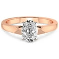 thumbnail image 3 of 5 Carat IGI Certified Oval Shape Lab Grown Diamond Engagement Ring | 14K Rose Gold | Arielle Solitaire Diamond Ring | FG-VS1-VS2 Quality Friendly Diamonds, 3 of 4
