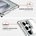 thumbnail image 3 of Dteck Samsung Galaxy S24 Ultra Clear Case with Camera Cover Stand,Military Grade Protection Compatible with MagSafe Slim Shockproof Magnetic Case Cover for Samsung Galaxy S24 Ultra ,White, 3 of 6