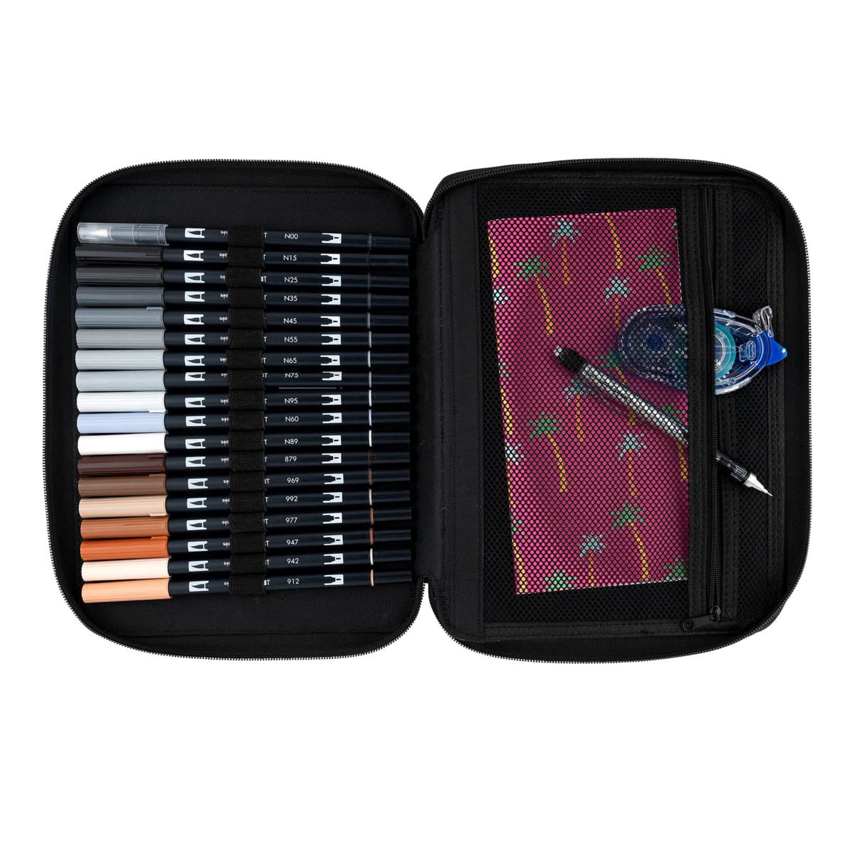 Tombow 54 PC Dual Brush Pen Art Marker Set in Oyster Marker Storage Case
