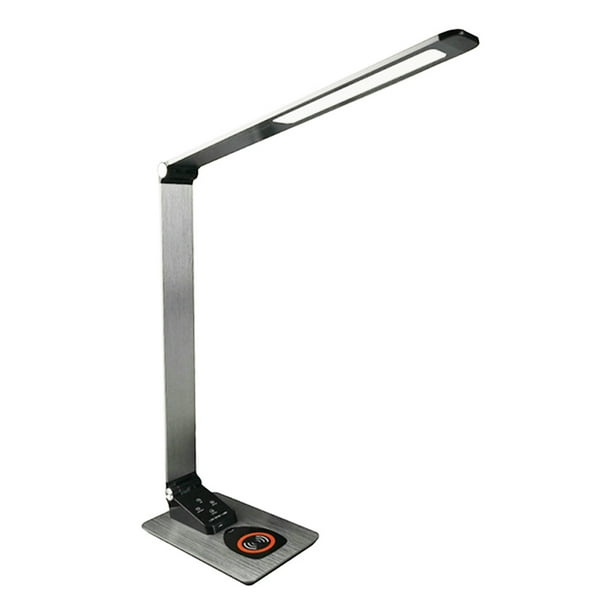 Lámpara de Escritorio AMORETO en Aluminio con Luz LED y carga inalámbrica para celulares