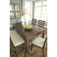thumbnail image 5 of Ashley Furniture Flynnter Upholstered Dining Bench in Medium Brown, 5 of 5
