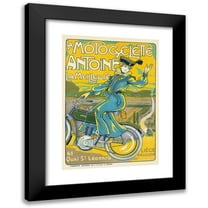 Georges Gaudy 18x24 Black Modern Framed Museum Art Print Titled - Antoine Motorcycle
