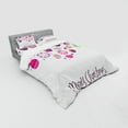 thumbnail image 3 of Ambesonne Christmas Bedding Set 3 Pcs, Retro Graphic Baubles, Twin, Multicolor, 3 of 3
