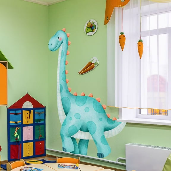 Dinosaur Wall Decals for Boys Room Green Dino Wall Stickers DIY Peel and Stick Art Decals Kids Baby Nursery Bedroom Playroom Living Room Classroom Home Wall Decor