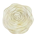 thumbnail image 3 of BalsaCircle 6 Round Gold 15" Metallic Vinyl Rose Flower Placemats Party Events Rception Decorations Supplies, 3 of 8