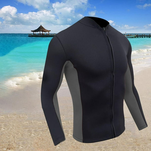 Parte superior del traje de neopreno shamjiam Neopreno para hombre Gris Negro M