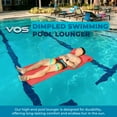 thumbnail image 2 of VOS Wavy Swimming Pool Lounger-Premium Ultra Buoyant Foam Mat for Adults - Pool Floats Accessory for Relaxing in Pools, Lakes, Beaches and Water Parks - UV & Chlorine Resistant (Cayman Coral), 2 of 7
