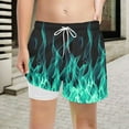 thumbnail image 2 of Gunia Kids Boys Sweatpants Solid Color Swim Trunks With Compression Liner Stretch Shorts Trousers Comfortable Activewear,8 Years, 2 of 4