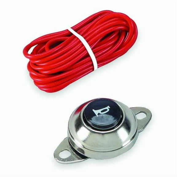 Wolo Universal Horn Button Switch Kit, Chrome Finish, Metal, Includes 2 Screws
