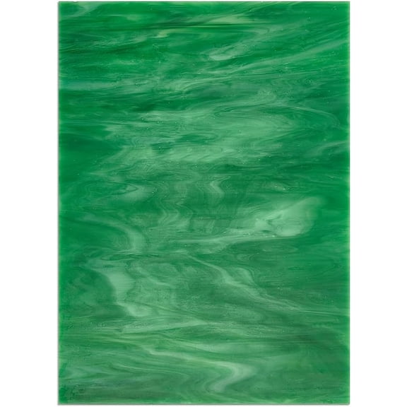 Green Glass Sheet Mosaic Tiles 5.87 x 7.87 Inches 3mm Thick 1 Count 1 Piece Modern Style Polished Finish Square Edge Rectangular Shape Not Water Resistant Real 18K Gold PlatedDIY