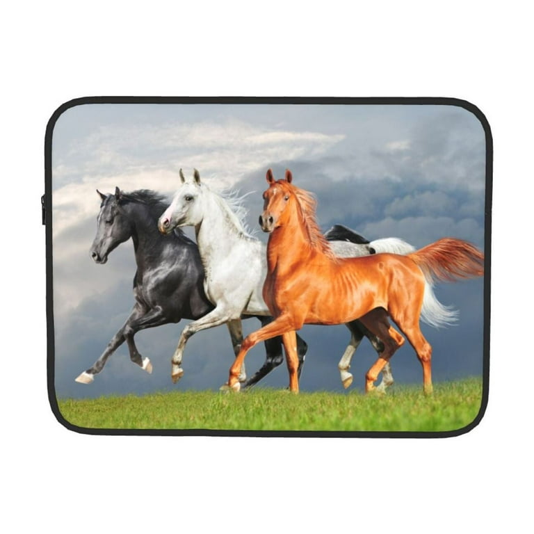 3 Arab Horse Runs Free 13 inch Portable Laptop Sleeve Compatible with MacBook Air Notebook Computer Case for Men Women College School Students Walmart