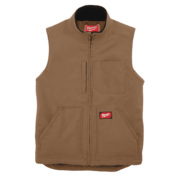 Milwaukee Tool HEAVY DUTY SHERPA-LINED VEST - BROWN L