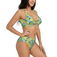 thumbnail image 2 of Daiia Lemon (3) Women's Bikini Set Two Piece Swimsuit High Waisted Bikini Adjustable Straps Bikini Perfect for Beach, Pool, and Summer Vacation-Medium, 2 of 9