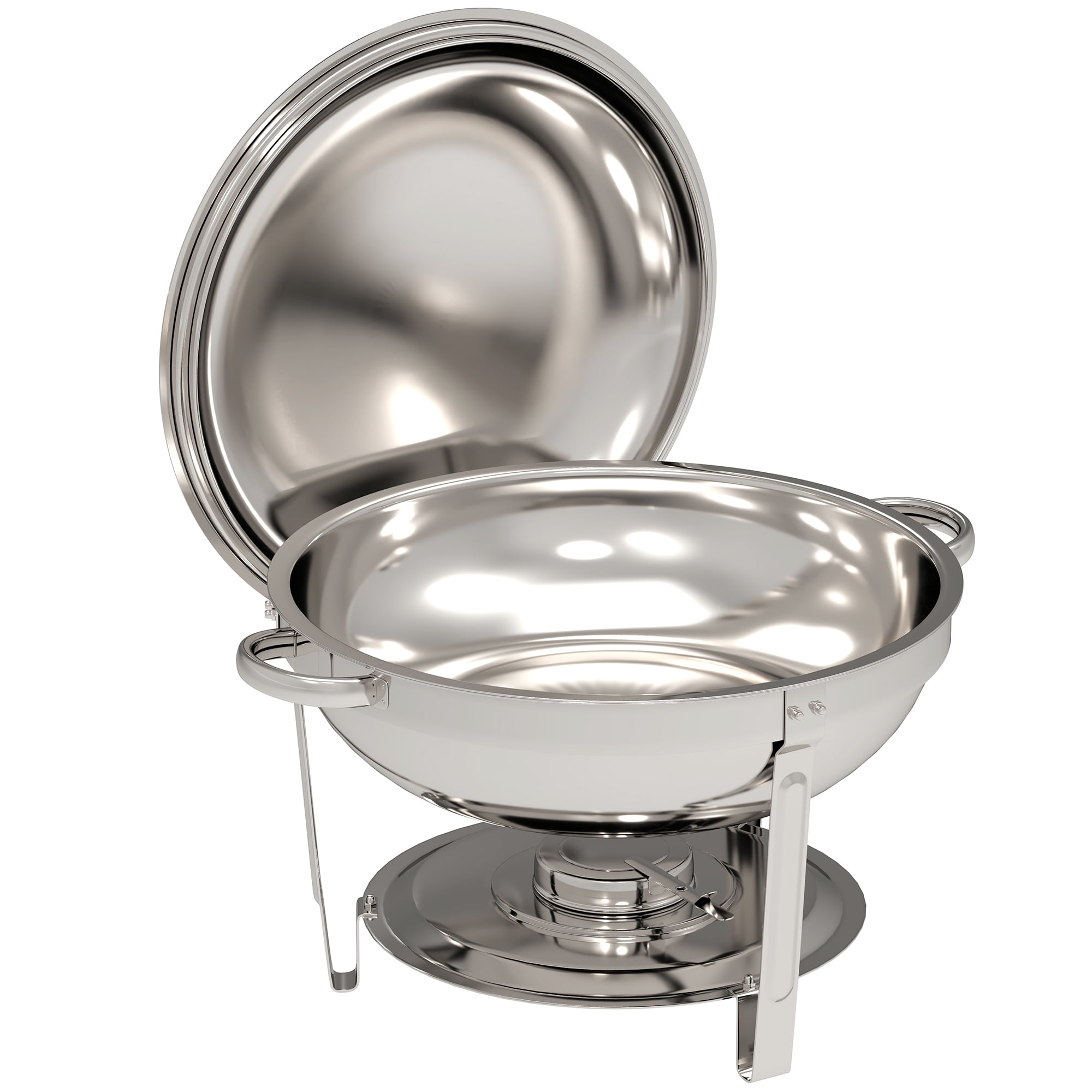 Uforic Chafing Dish Buffet Set, 4 Pack 9L Stainless Steel Round Catering Warmer Set with Water Pan