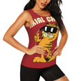 thumbnail image 2 of Cute Cartoon Garfield Funny Workout Gym Fitness Weightlifting Gift Tank Top-Small, 2 of 5