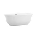 thumbnail image 5 of Elegant Kitchen & Bath BT10267GW-BNK 67 in. Soaking Bathtub, Glossy White with Brushed Nickel Trim, 5 of 8