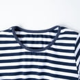 thumbnail image 6 of HILEELANG 4–13 Little/Big Girls Navy White Stripe Casual Short Sleeve Dress with Waist Tie Size 10-11, 6 of 8