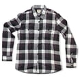 thumbnail image 1 of Vans Off The Wall Men's Alameda Long Sleeve Plaid Flannel Shirt (Large, Burgundy/Grey), 1 of 1