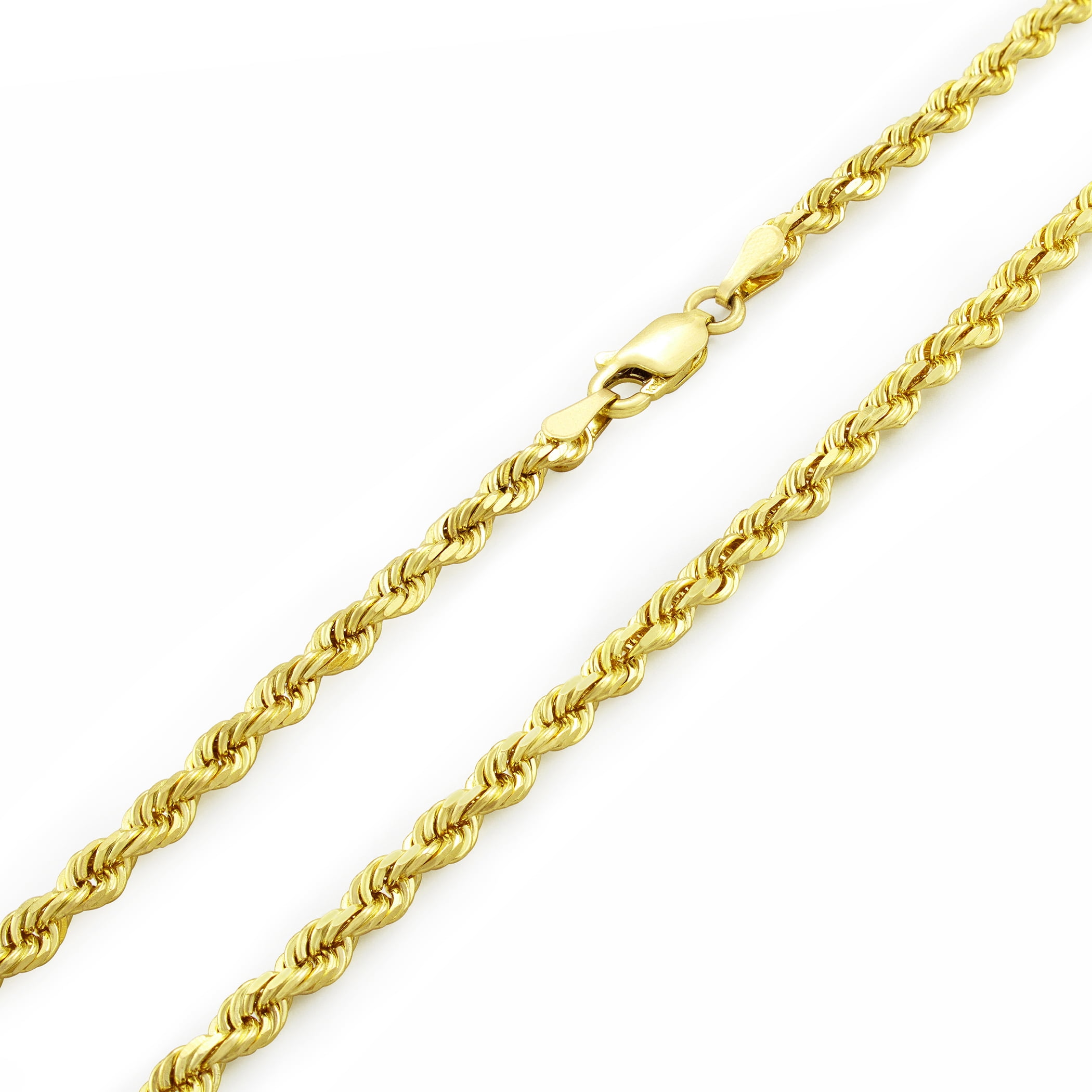 Nuragold 10k Yellow Gold 3mm Rope Chain 