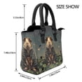 thumbnail image 2 of Lsque Lotus Leaf Starry Sky Guinea Pig Pattern Leather Rivet Shoulder Bag – Elegant Genuine Leather & Microfiber PU Crossbody with Detachable Adjustable Strap, 2 of 5