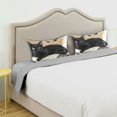thumbnail image 3 of Yayeee Pillowcase Queen Size Set of 2 Satin Wrinkle Resistant Pillow Case, Brown Halloween Cat, 3 of 7