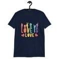 thumbnail image 2 of Sign Language Love Men Women Heart Shirts T-Shirt (Navy, 2XL), 2 of 3