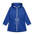 thumbnail image 5 of Cilsoka Raincoat Hoodie Women Waterproof Lightweight Jacket Windbreaker Hooded Coat Fall Winter Outdoor Outerwear with Pockets, 5 of 6