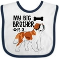 thumbnail image 3 of Inktastic My Big Brother is a Saint Bernard Boys or Girls Baby Bib, 3 of 4