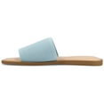 thumbnail image 3 of Journee Womens Prisilla Linen Slip On Flat Sandals, Widths Available, 3 of 10