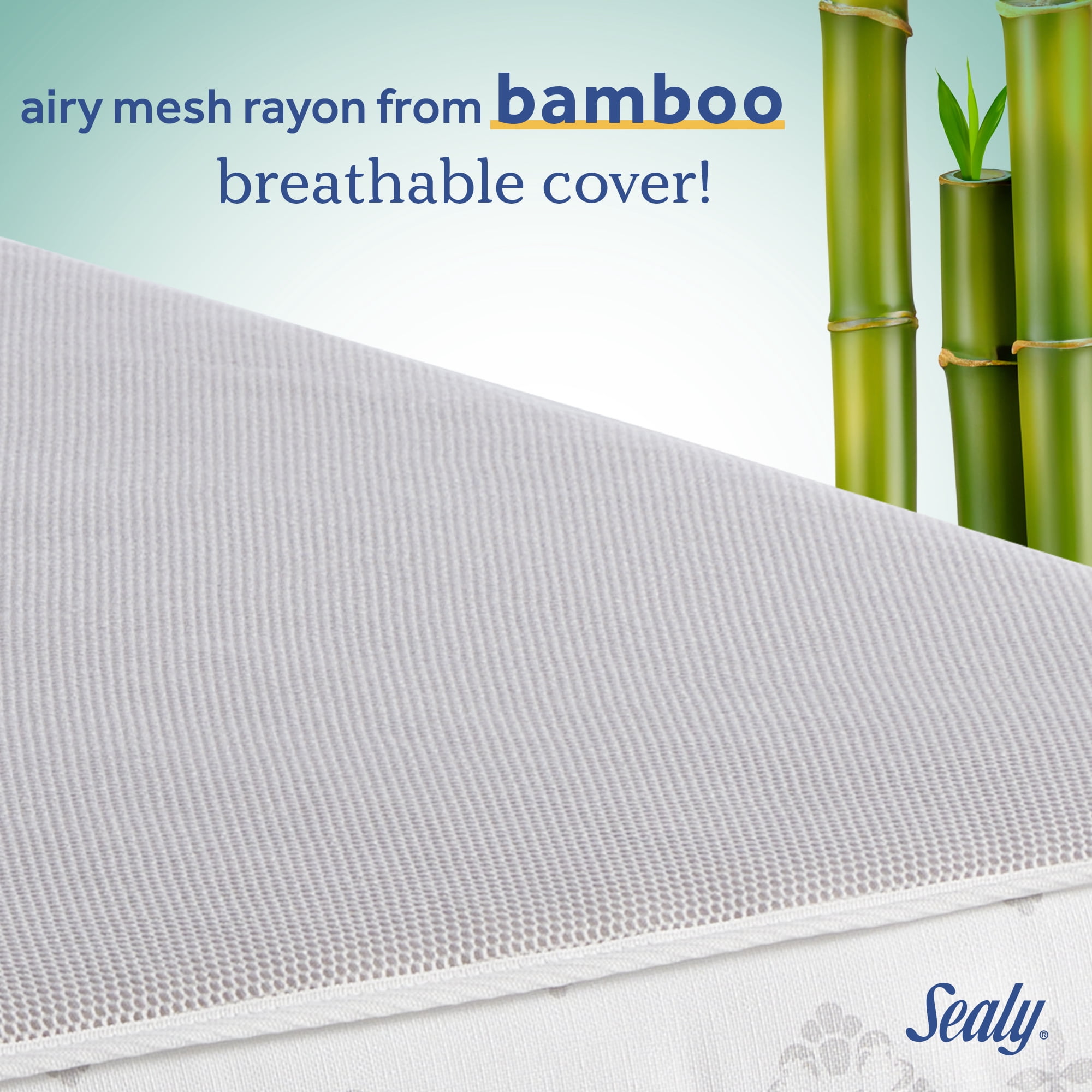Sealy Baby Diamond Air 2-Stage Infant and Toddler Crib Mattress with Breathable Bamboo Mesh