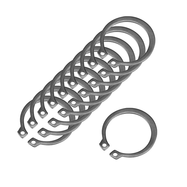 Unique Bargains 31.3mm External Circlips C-Clip Retaining Snap Rings 65Mn 50pcs