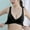 Black, variant on Jacenvly Bralettes for Women Plus Size Solid Loose Leisure Women Bras Women'S Front Buckle Underwear Gathered Bra Small Breast Large Tank Top Underwear Beige