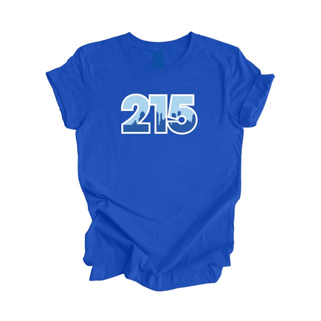 215 Philadelphia Pennsylvanie USA Code Régional Skyline de la Ville Cadeau - T-Shirt Unisexe - Inspired X
