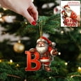 thumbnail image 2 of Christmas Tree Ornaments Flat 2D Letter Decoration for Tree and Car Hanging with String, 2 of 2