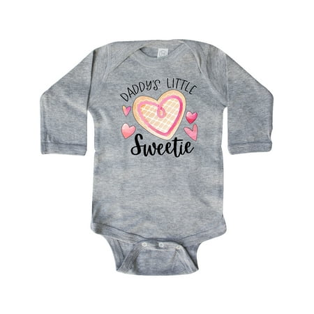 

Inktastic Daddy s Little Sweetie with Pink Heart Cookie Gift Baby Boy or Baby Girl Long Sleeve Bodysuit