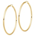 thumbnail image 6 of 14K Yellow Gold 3mm Polished Hoop Earrings, 6 of 7