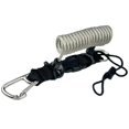 thumbnail image 1 of Lipstore Diving Coil Lanyard Spring Coiled Camera Lanyard Metal with Hook Freediving Rope Light Grey, 1 of 8