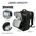 thumbnail image 6 of Large Travel Backpack for Women Men Airplane Approved, Carry on Backpack for Men Personal Item Travel Bag Carry on Flight, Waterproof Laptop Backpack Casual Daypack for Hiking with Shoes Compartment, 6 of 11