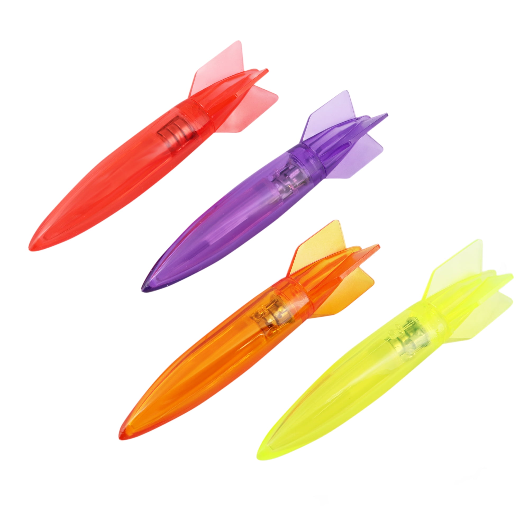 Play Day Light-Up Torpedoes 4-Pack Kids Pool Underwater Dive Toys Summer Family Fun, Ages 3+