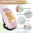 thumbnail image 6 of KUIFORTI Dog Print Car Seat Cover Baby Car Seat Sun Shade Cover with Elastic Band, Elastic Style, Keep Baby Cool and Child Safety for Travel, 6 of 7