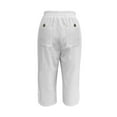 thumbnail image 6 of Uqiangy Cotton Linen Capris For Women Summer Pants For Women 2025 Pants For Summer Women Light Weight Pants For Womens Seersucker Pants Capri Linen Pants For Women Linen Pants For Women White 2XL, 6 of 7