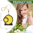thumbnail image 2 of Leather Airtag Keychain Case Holder,Cute Protective Apple Air Tag Cover with Key Ring,Anti-Scratch Hidden Finder GPS Tracker Case for Wallet Keys,Bag,Pets,Backpack(Sun&Moon), 2 of 6